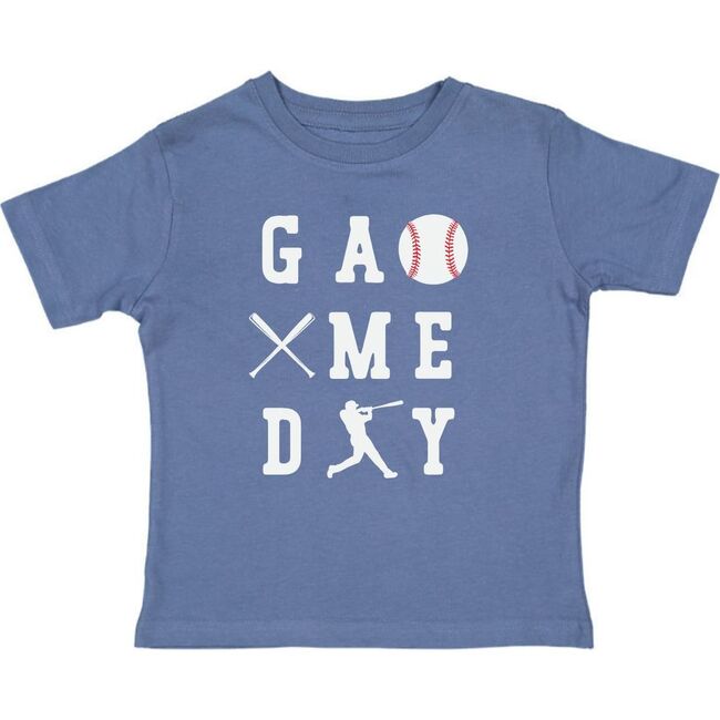 Baseball Game Day Short Sleeve T-Shirt, Indigo