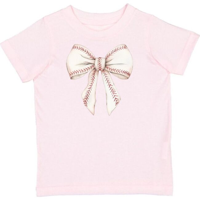 Baseball Bow Short Sleeve T-Shirt, Ballet