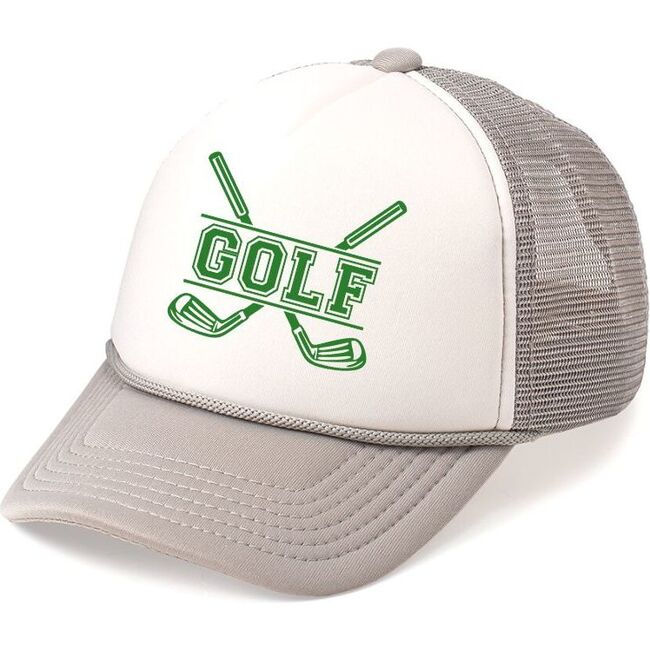 Golf Trucker Hat, Grey - Hats - 1