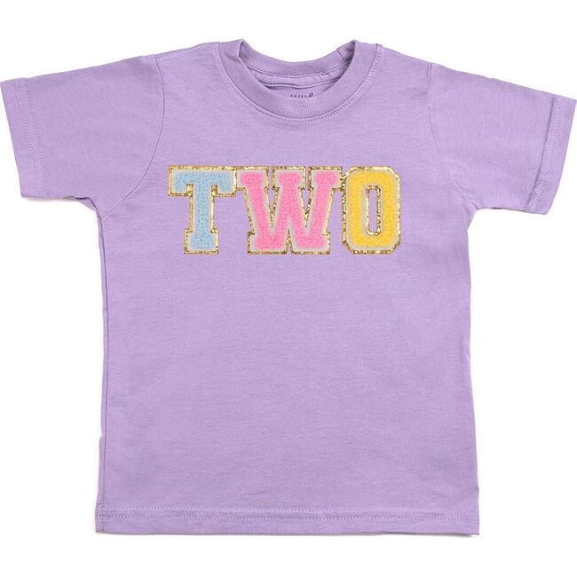 Second Birthday Patch Short Sleeve T-Shirt, Lavender - T-Shirts - 1