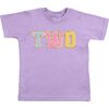Second Birthday Patch Short Sleeve T-Shirt, Lavender - T-Shirts - 1 - thumbnail