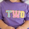 Second Birthday Patch Short Sleeve T-Shirt, Lavender - T-Shirts - 2