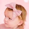 Lil Sis Bow Baby Headband, Mauve - Headbands - 3 - thumbnail