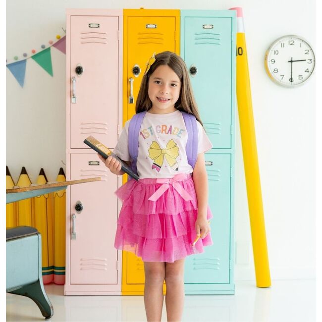 First Grade Pencil Bow Short Sleeve T-Shirt, Ballet