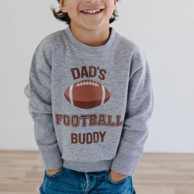 Dad's Football Buddy Sweatshirt, Grey - Sweatshirts - 3