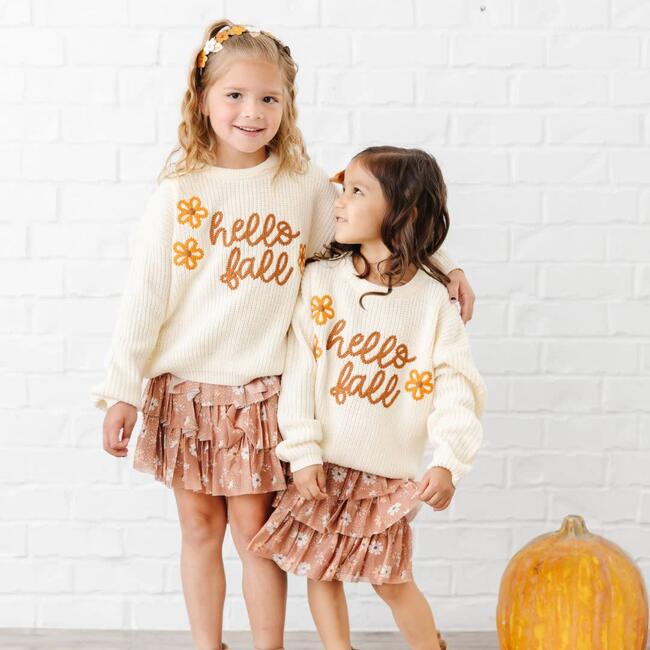 Ditsy Fall Floral Printed Tiered Tutu, Multi - Tutus - 7