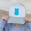 Boy Bunny Patch Hat, Blue - Hats - 3