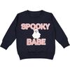 Spooky Babe Patch Halloween Sweatshirt, Black - Sweatshirts - 1 - thumbnail