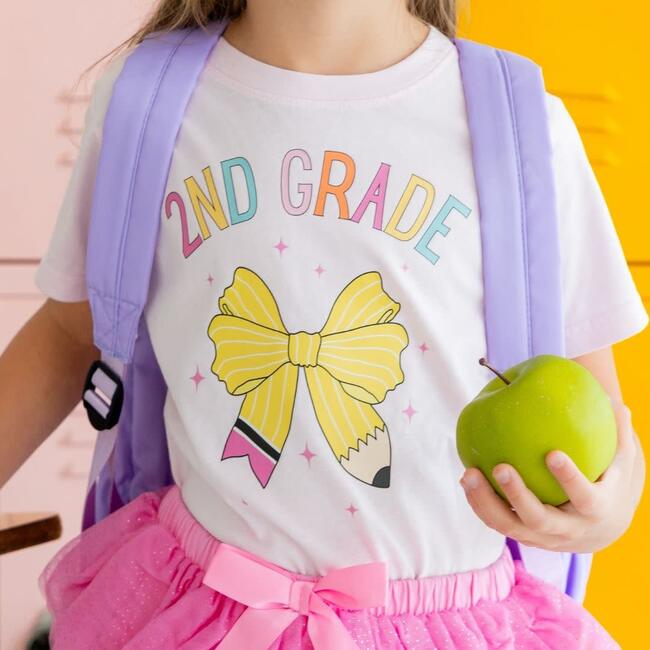 Second Grade Pencil Bow Short Sleeve T-Shirt, Ballet - T-Shirts - 3