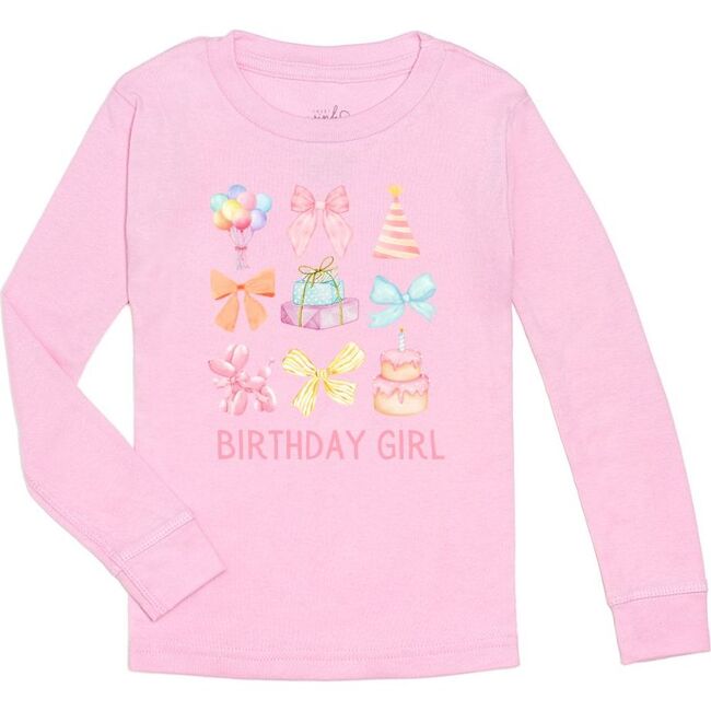 Birthday Girl Cutie Long Sleeve Shirt, Pink