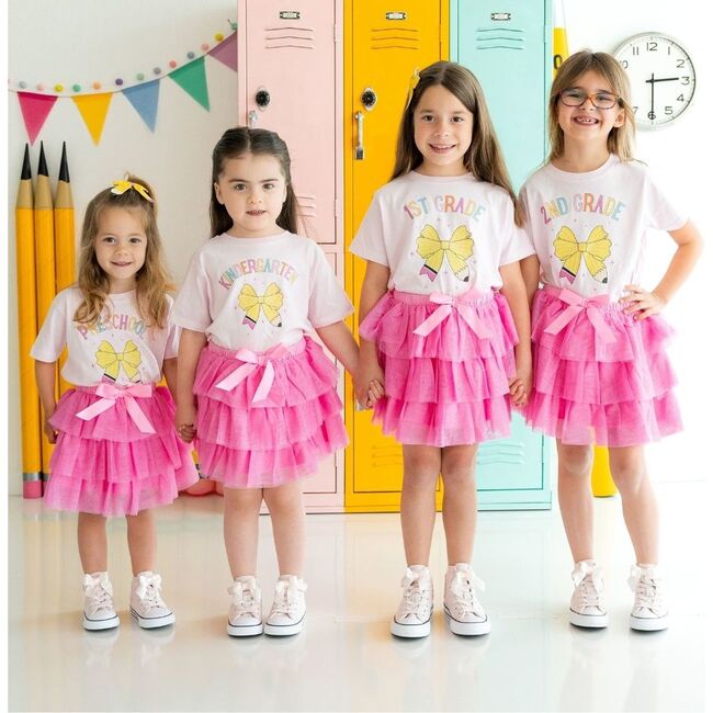 Second Grade Pencil Bow Short Sleeve T-Shirt, Ballet - T-Shirts - 6