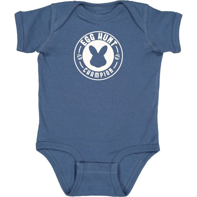 Egg Hunt Champion S/S Bodysuit, Indigo - Onesies - 1