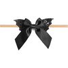Glitter Bat Halloween Coquette Bow Baby Headband, Black - Headbands - 1 - thumbnail