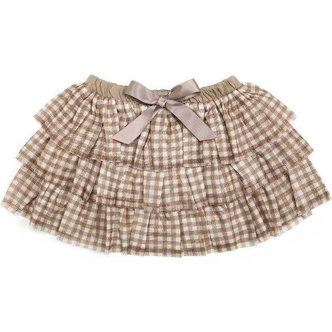 Gingham Printed Tulle Tiered Tutu, Multi