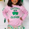 Cutest Clover St. Patrick's Day Sweatshirt, Pink - Sweatshirts - 3