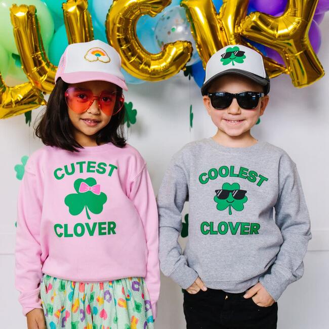 Cutest Clover St. Patrick's Day Sweatshirt, Pink - Sweatshirts - 4