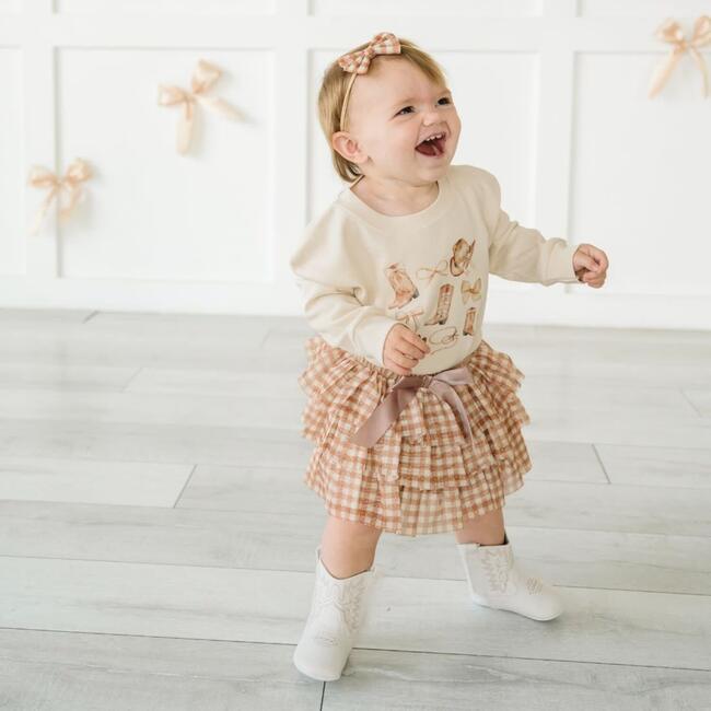 Gingham Printed Tulle Tiered Tutu, Multi - Tutus - 4