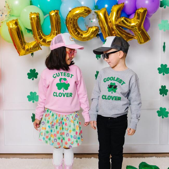 Coolest Clover St. Patrick's Day Sweatshirt, Grey - Sweatshirts - 5