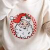 Retro Santa Christmas Long Sleeve Romper, Natural - Shirts - 3
