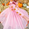 Pumpkin Blush Long Sleeve Tutu Dress, Blush - Dresses - 3