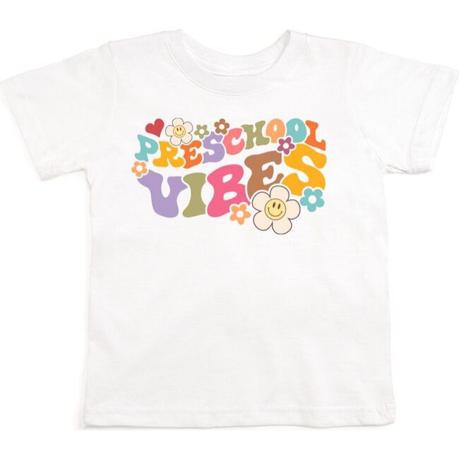 Preschool Retro Short Sleeve T-Shirt, White