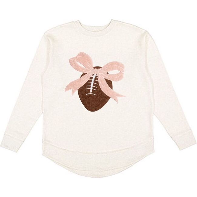 Coquette Football Patch Women's Sweatshirt, Natural