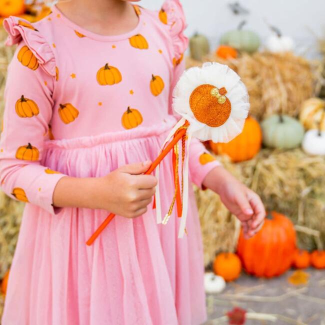 Pumpkin Blush Long Sleeve Tutu Dress, Blush - Dresses - 4