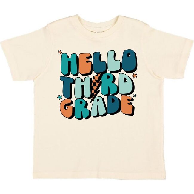 Hello Third Grade Short Sleeve T-Shirt, Natural