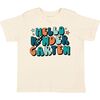 Hello Kindergarten Short Sleeve T-Shirt, Natural - T-Shirts - 1 - thumbnail