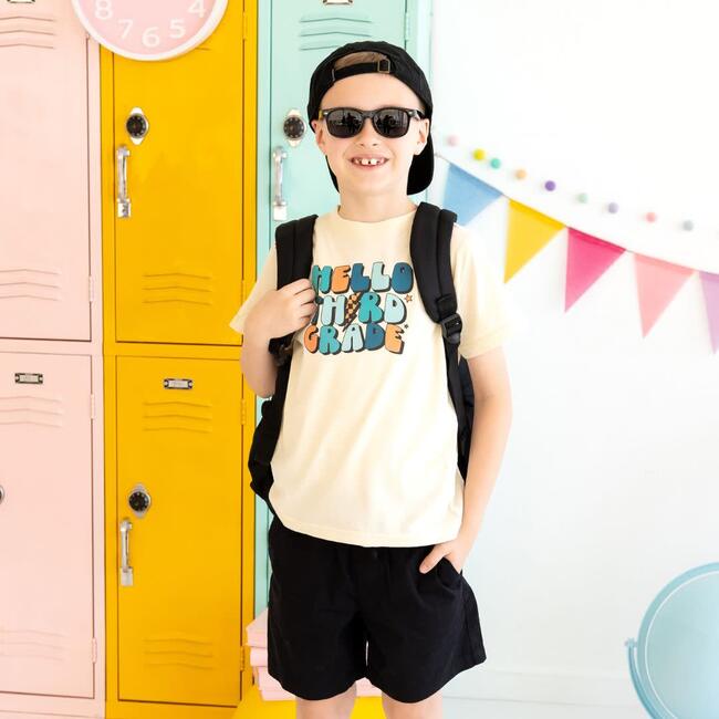 Hello Third Grade Short Sleeve T-Shirt, Natural - T-Shirts - 2
