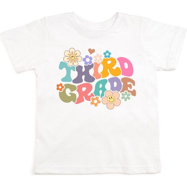 Third Grade Retro Short Sleeve T-Shirt, White