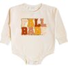 Fall Babe Patch Long Sleeve Romper, Natural - Shirts - 1 - thumbnail