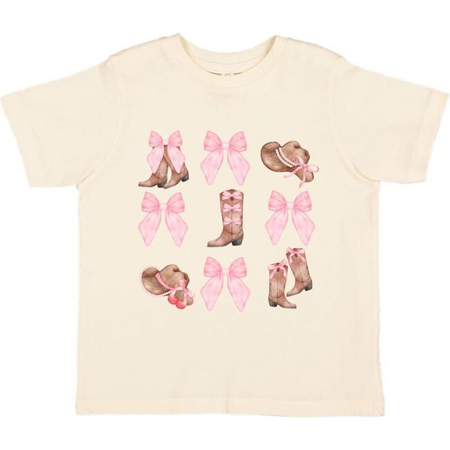 Coquette Cowgirl Short Sleeve T-Shirt, Natural