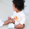 Fall Babe Patch Long Sleeve Romper, Natural - Shirts - 5