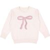 Coquette Bow Patch Sweatshirt, Natural - Sweatshirts - 1 - thumbnail