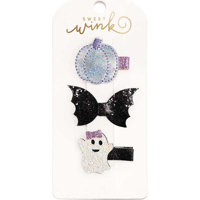 Girly Ghost Halloween Clip Set, Multi - Hair Accessories - 1