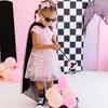 Ghost Sequin Halloween Short Sleeve Tutu Dress, Pink - Dresses - 4 - thumbnail