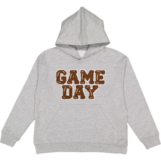 Game Day Patch Youth Hoodie, Grey - Sweatshirts - 1