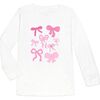 Coquette Bow Doodle Long Sleeve Shirt, White - Shirts - 1 - thumbnail