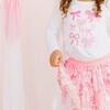 Coquette Bow Doodle Long Sleeve Shirt, White - Shirts - 3