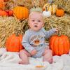 Coolest Pumpkin Long Sleeve Bodysuit, Grey - Onesies - 2