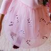 Candy Cane Christmas Long Sleeve Tutu Dress, Pink - Dresses - 2