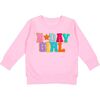 Birthday Girl Patch Sweatshirt, Pink - Sweatshirts - 1 - thumbnail