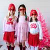 Candy Cane Christmas Long Sleeve Tutu Dress, Pink - Dresses - 4