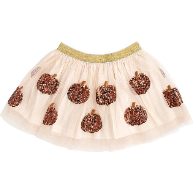 Pumpkin Sequin Tutu, Natural - Tutus - 1