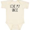 Love My Uncle S/S Bodysuit, Natural - Onesies - 1 - thumbnail