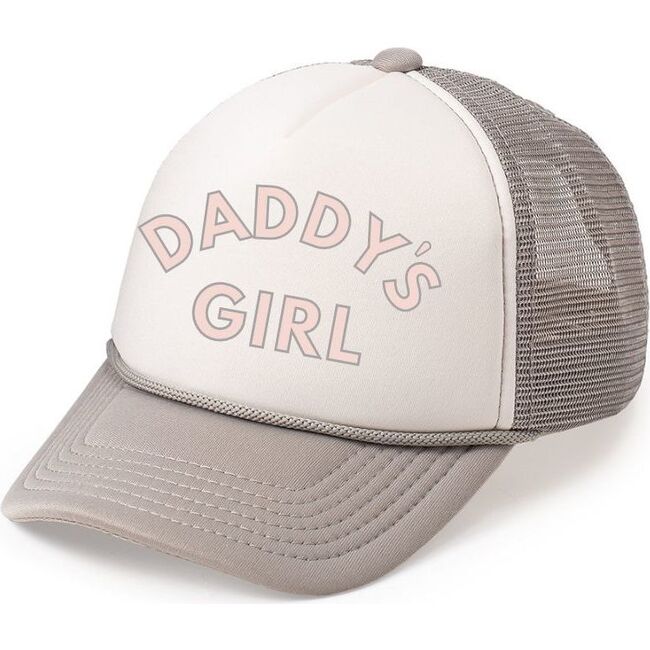 Daddy's Girl Trucker Hat Charcoal & White - Hair Accessories - 1