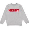 Merry Patch Christmas Adult Sweatshirt, Grey - Sweatshirts - 1 - thumbnail