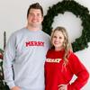 Merry Patch Christmas Adult Sweatshirt, Grey - Sweatshirts - 2