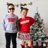 Merry Dude Patch Christmas Sweatshirt, Grey - Sweatshirts - 4